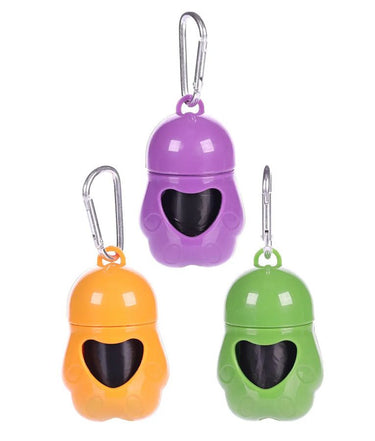 Flamingo Legga Dog Poop Bag Holder +Refills - BLACK